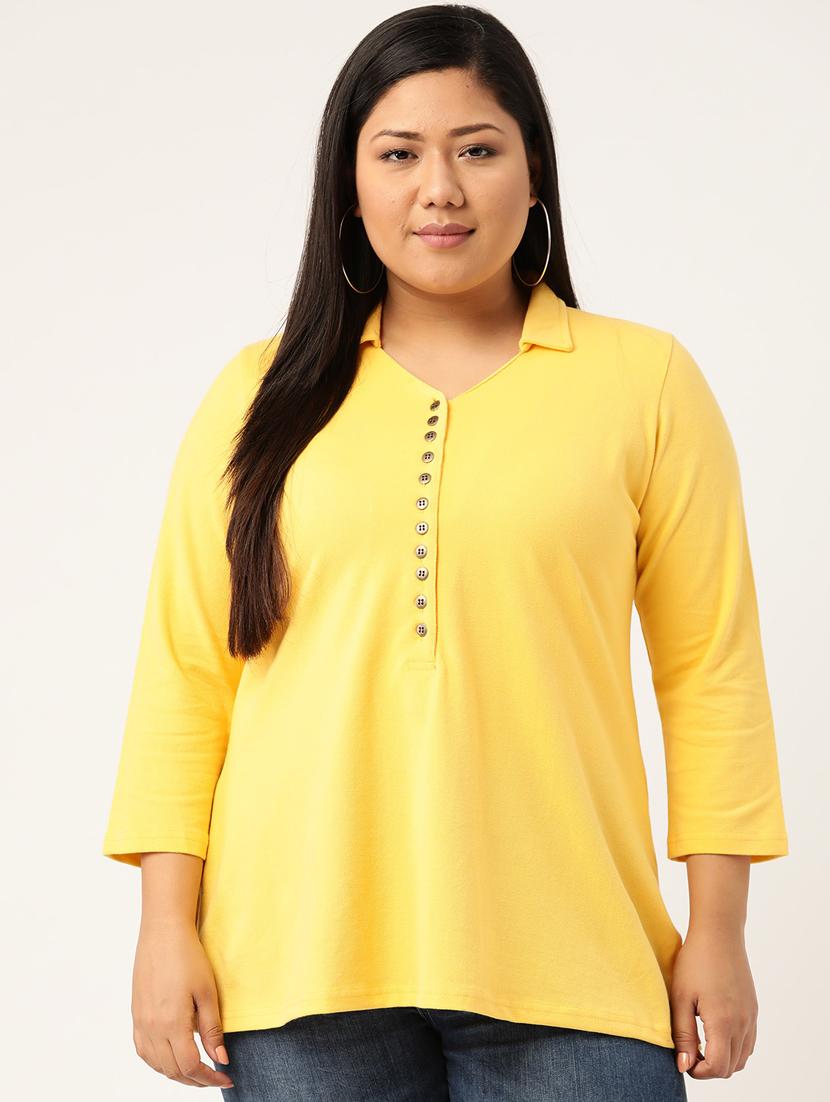 women's plain polo neck t-shirt - 20132132 - Zoom Image - 0