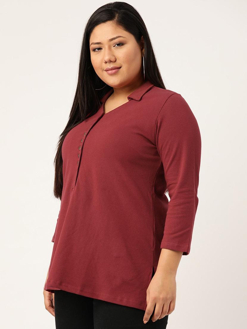 women's plain polo neck t-shirt - 20132134 -  Standard Image - 1