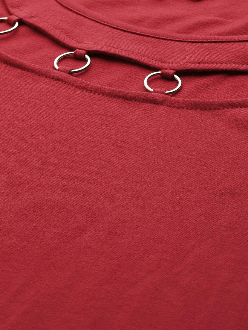 women's a line round neck top - 20132294 - Standard Image - 4
