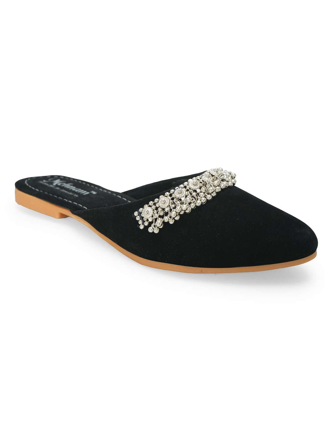 black pu mules sandals - 20132298 -  Standard Image - 1