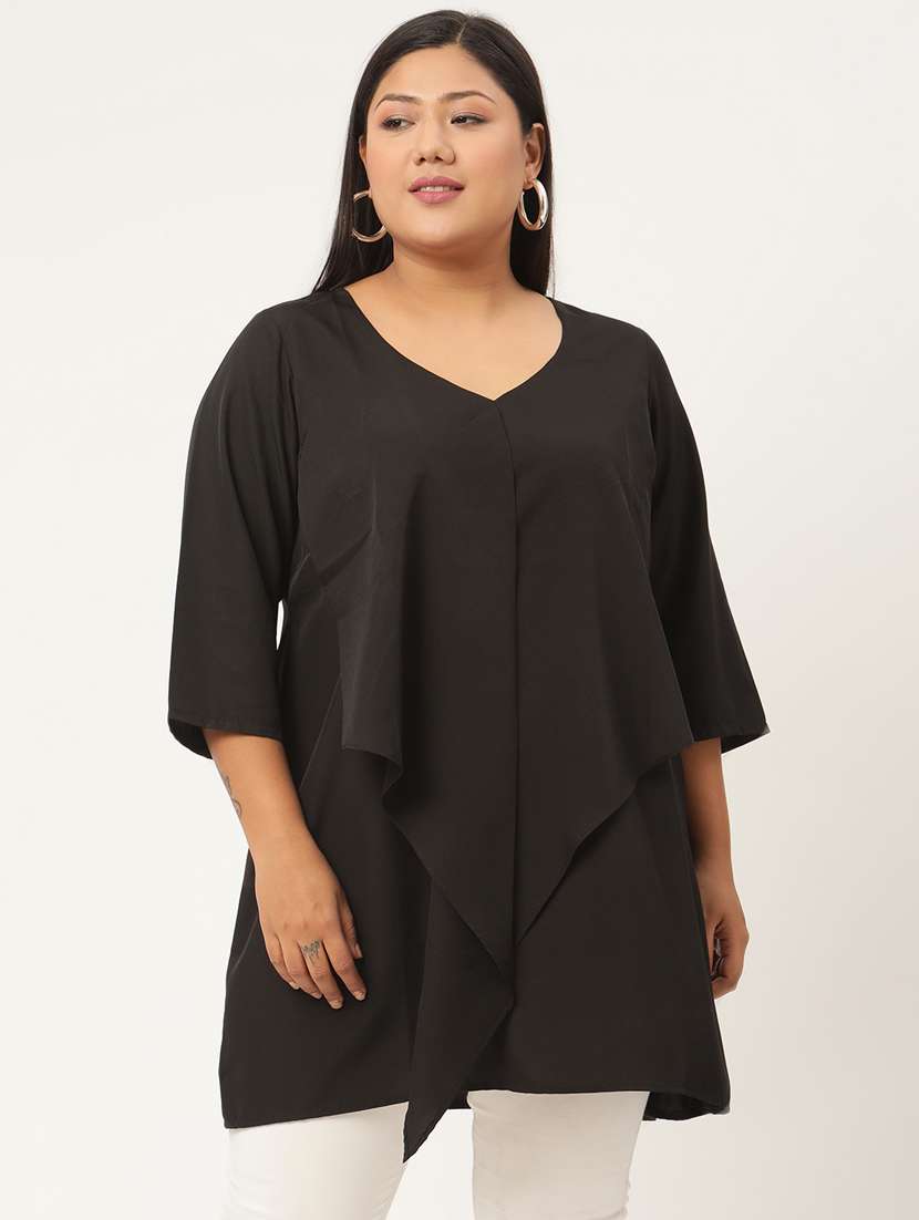 women's layered v neck top