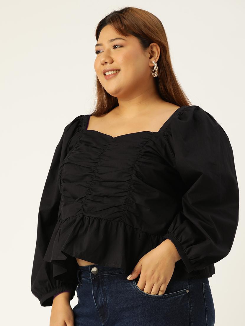 women's peplum sweetheart neck top - 20132472 - Standard Image - 1