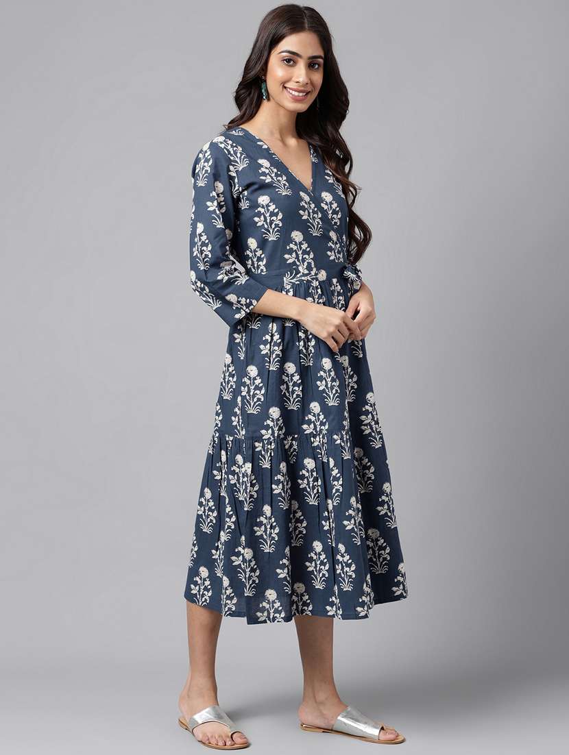 women's fit & flare floral dress - 20133080 -  Standard Image - 1
