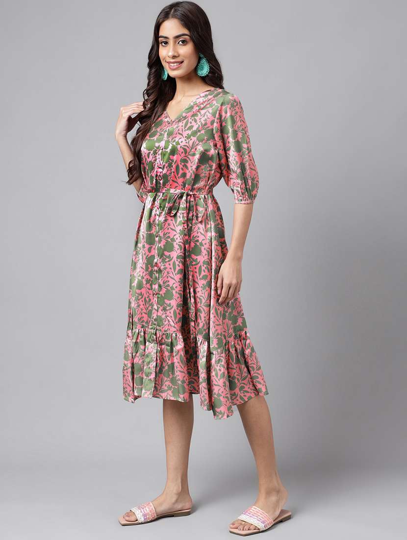 women's tiered dress floral dress - 20133088 - Standard Image - 1
