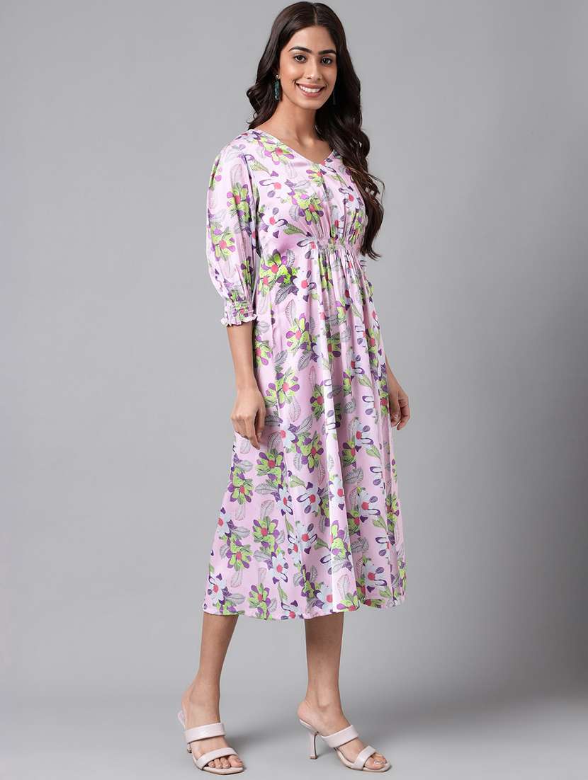 women's fit & flare floral dress - 20133089 -  Standard Image - 1