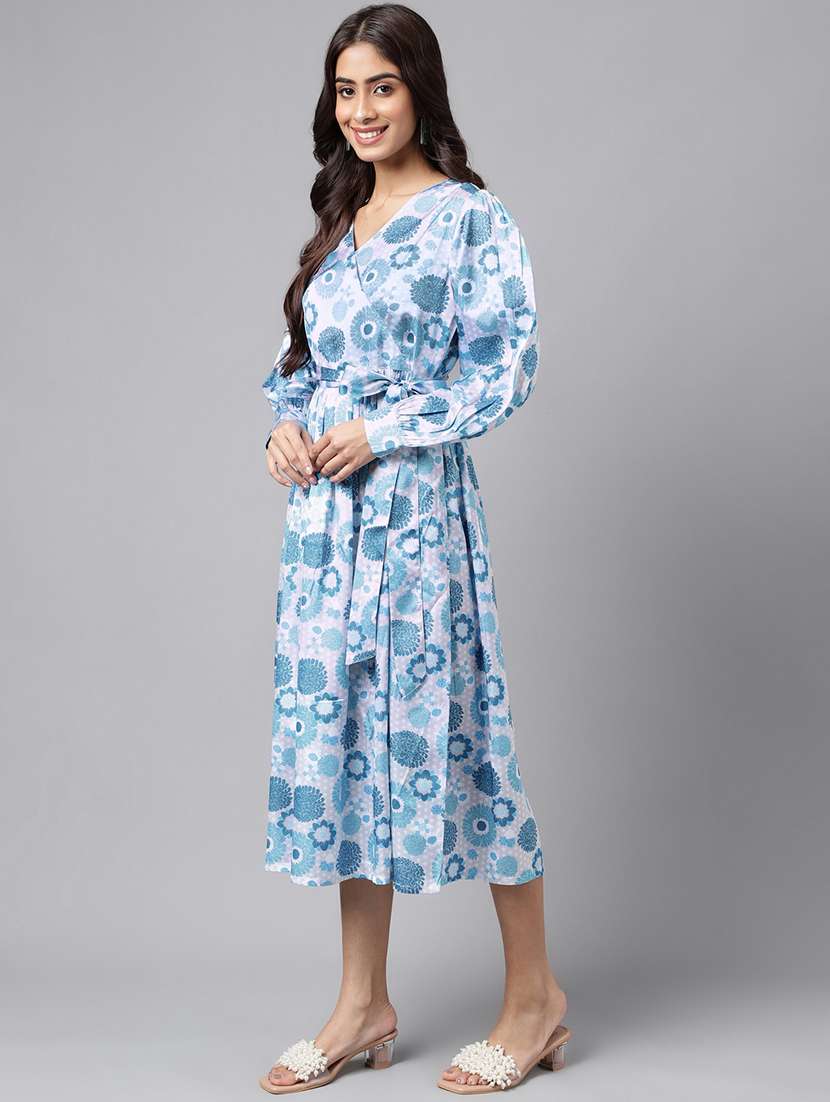 women's fit & flare floral dress - 20133092 -  Standard Image - 1