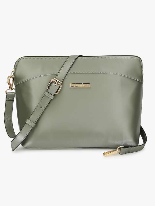 green leatherette regular sling bag - 20133476 -  Standard Image - 0