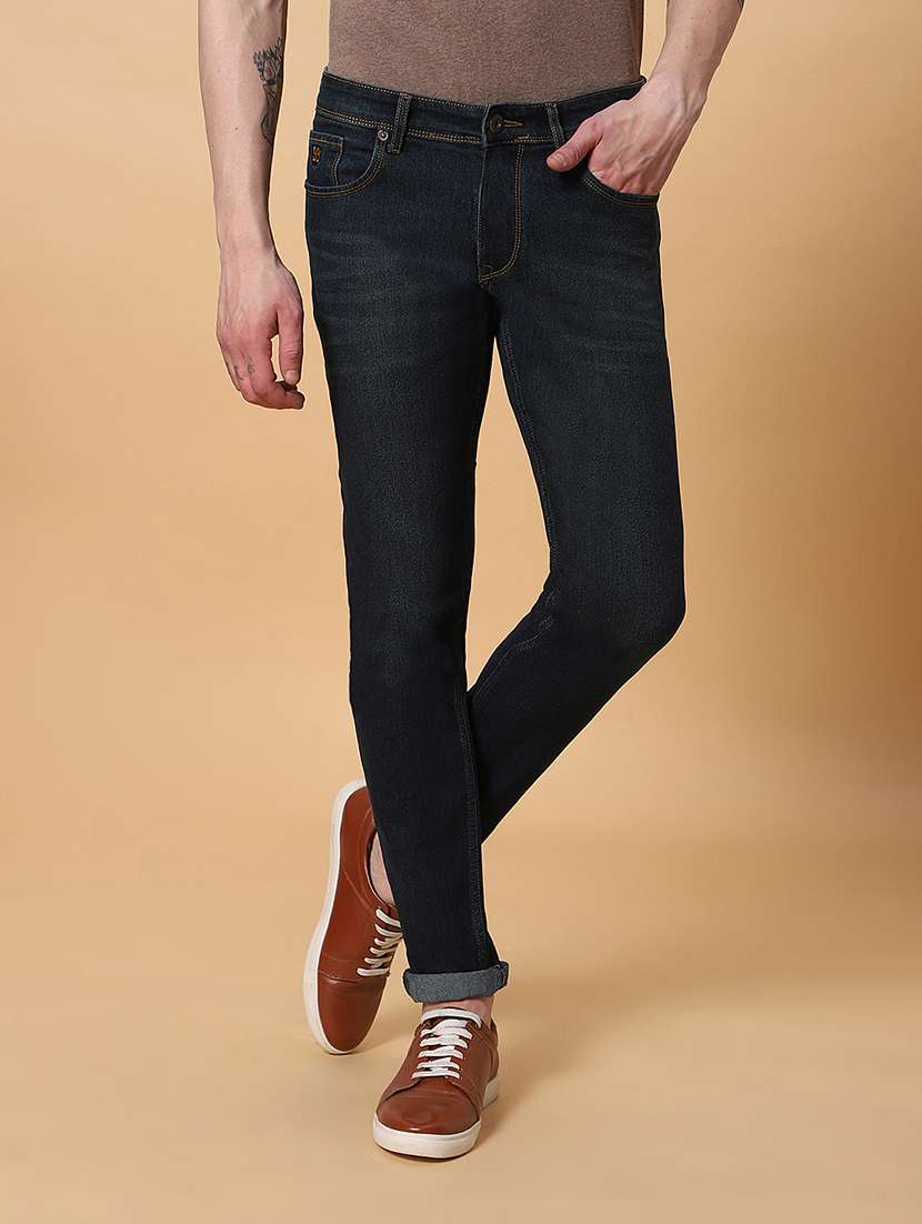 mens slim fit plain jeans - 20133482 - Zoom Image - 0