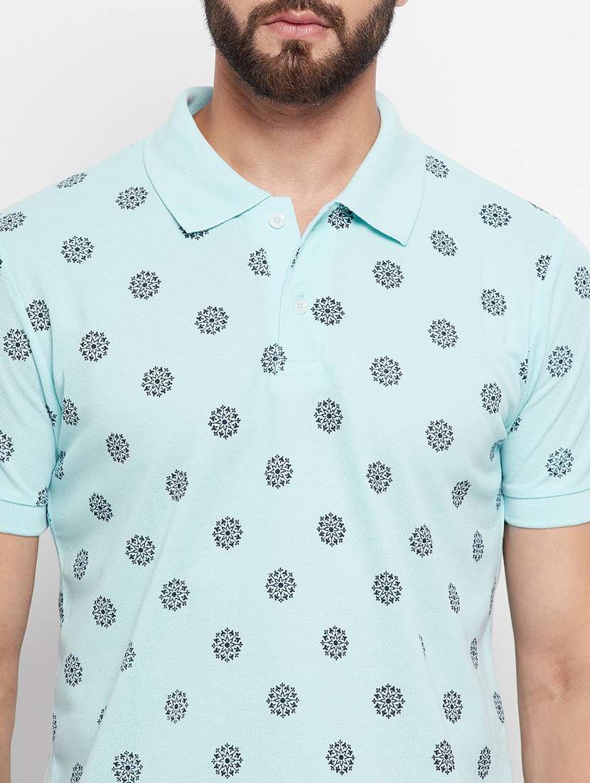 men's printed cotton polo t-shirt - 20133771 -  Standard Image - 4