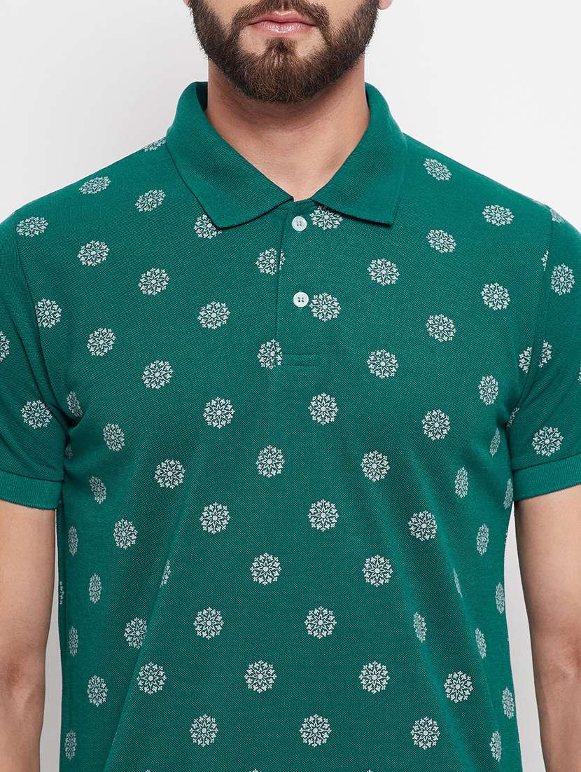 men's printed cotton polo t-shirt - 20133772 -  Standard Image - 4