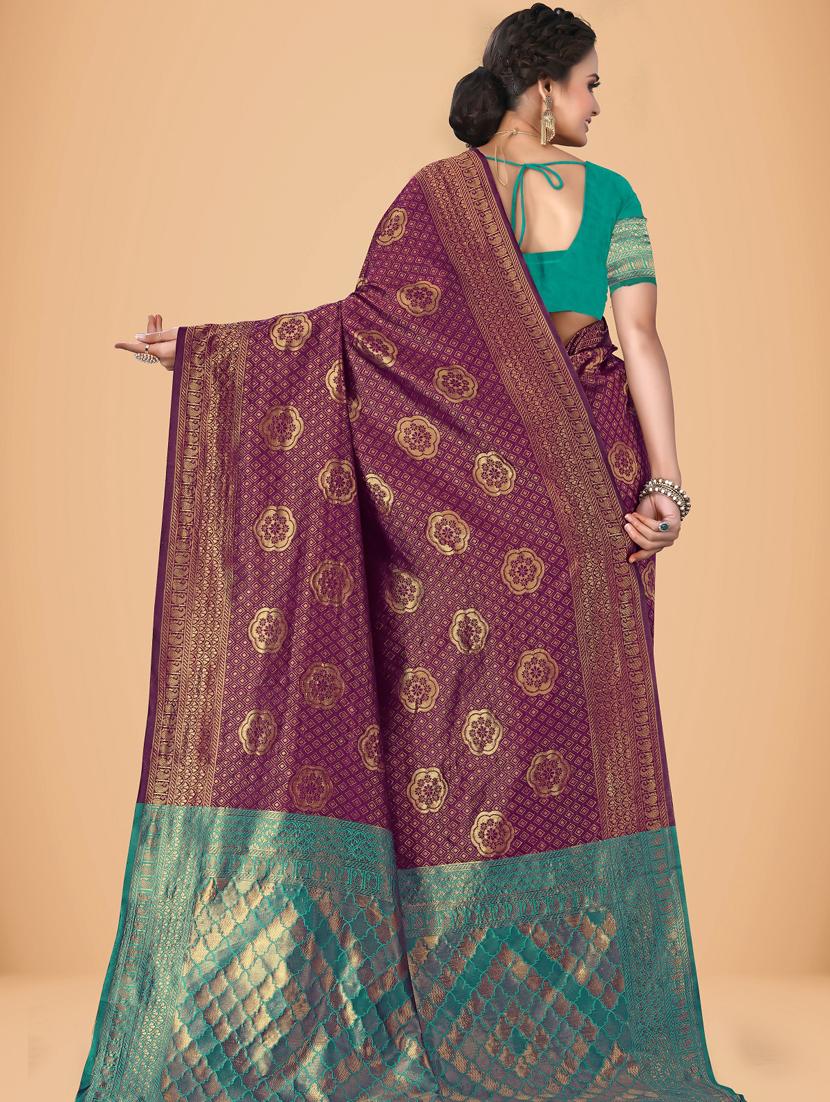 women's banarasi saree with blouse - 20133787 - Standard Image - 1