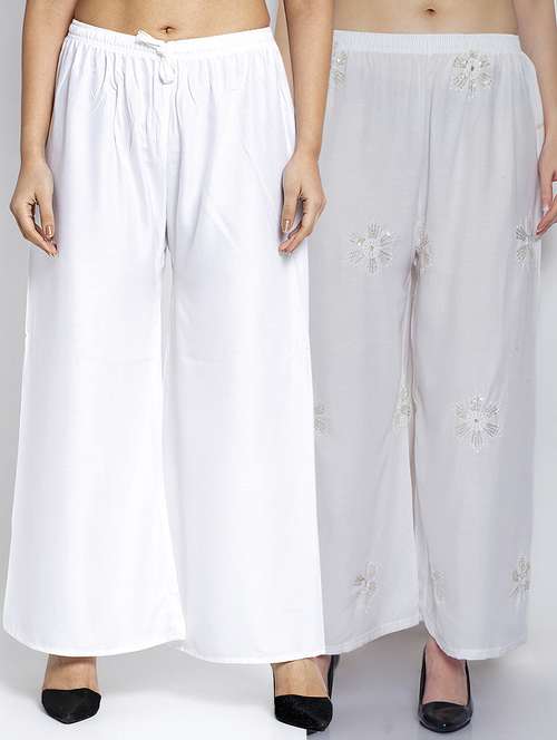 pack of 2 relaxed fit palazzos - 20134802 -  Standard Image - 0