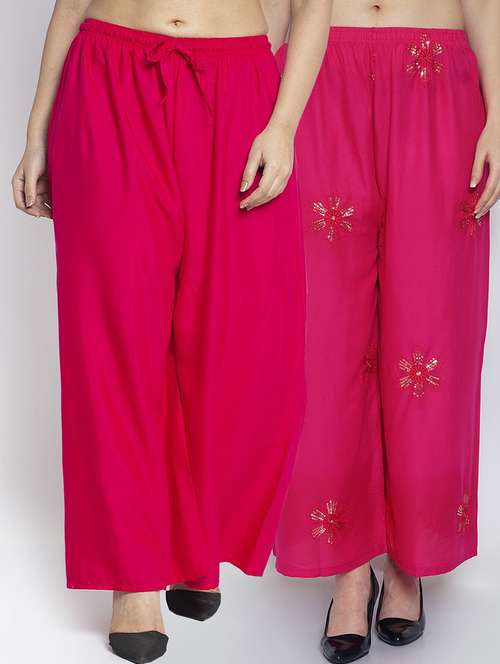 pack of 2 relaxed fit palazzos - 20134838 -  Standard Image - 0