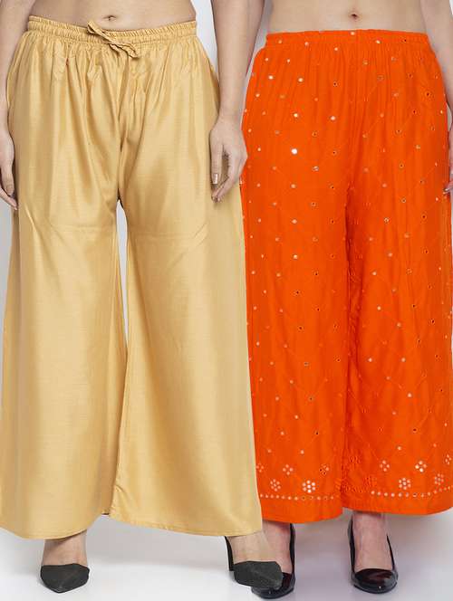 pack of 2 relaxed fit palazzos - 20134857 - Standard Image - 0