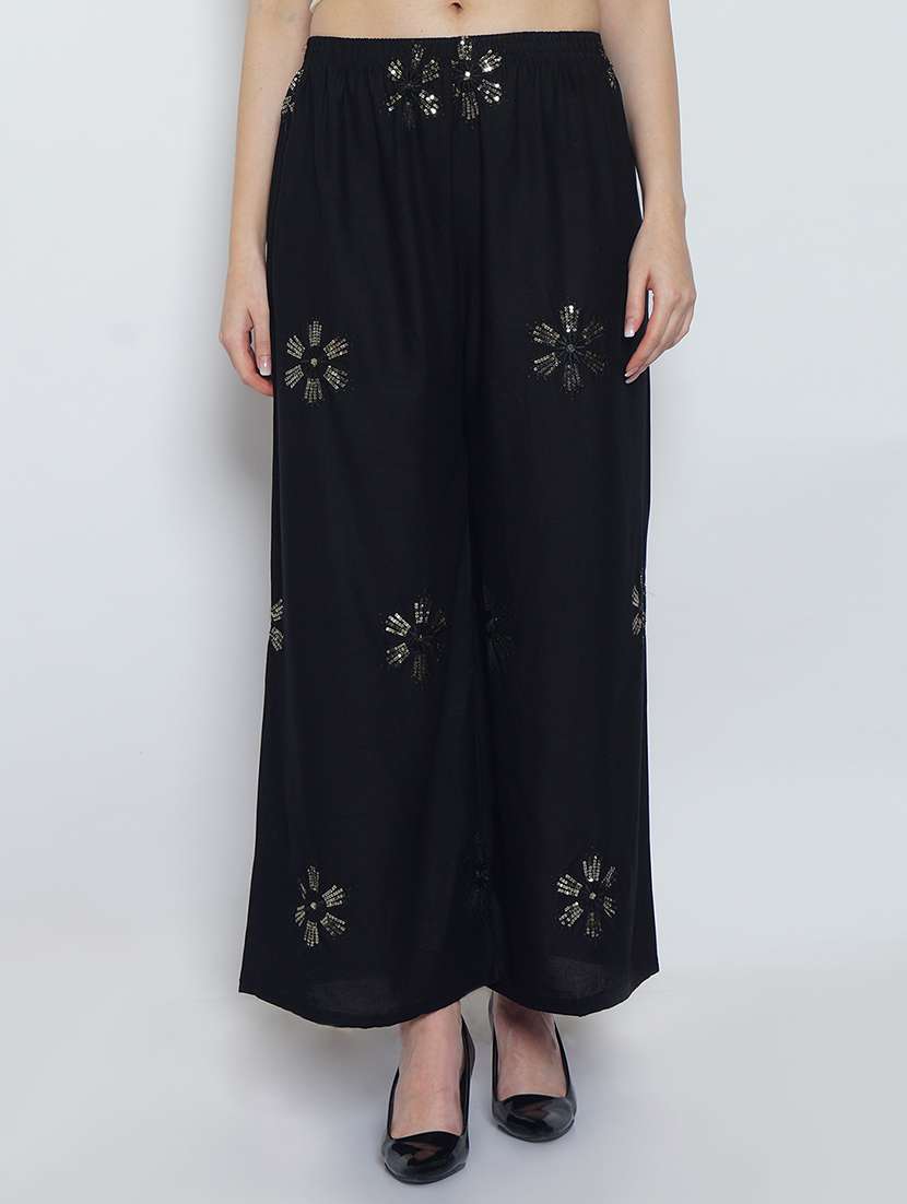 pack of 2 solid flared palazzo - 20134960 -  Standard Image - 1