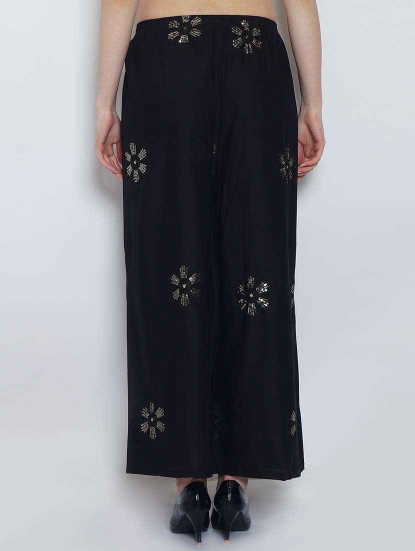 pack of 2 solid flared palazzo - 20134976 -  Standard Image - 4