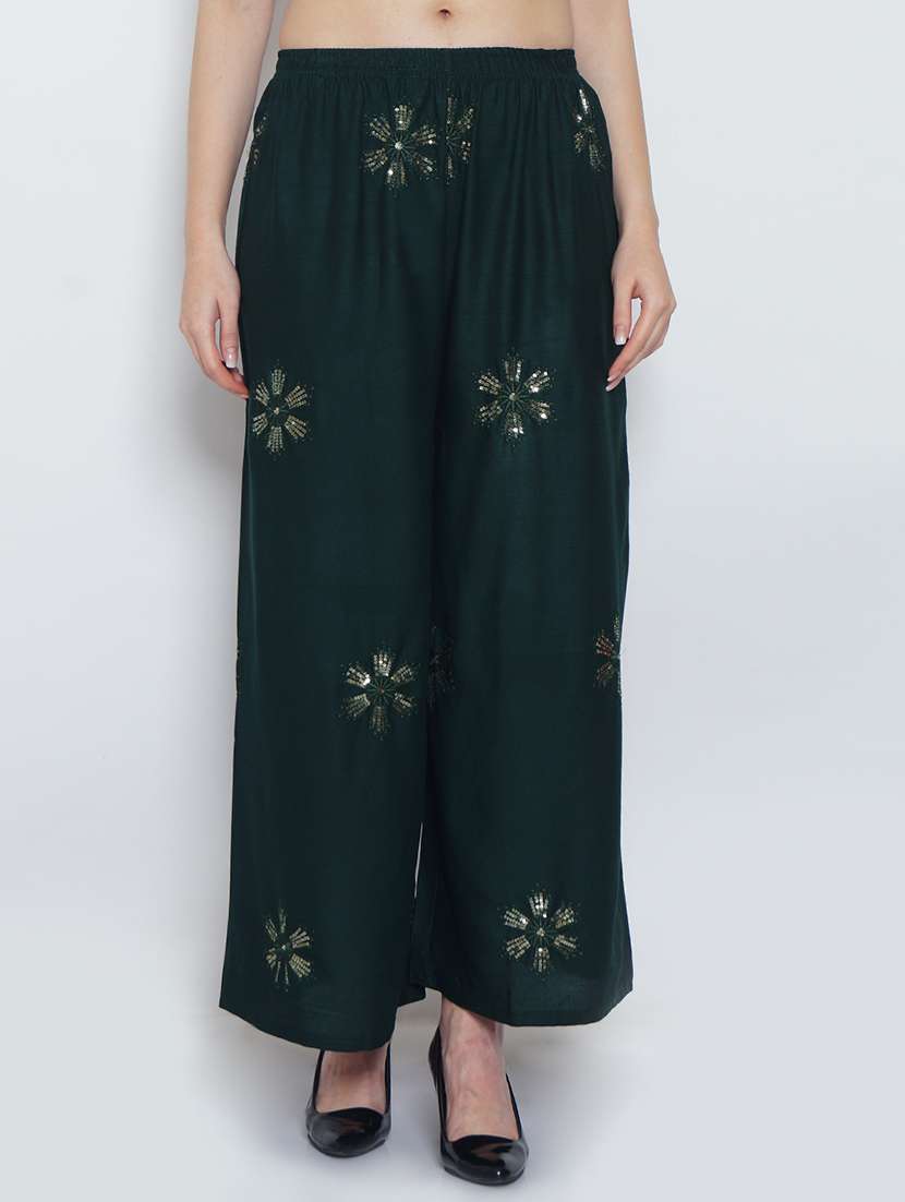 pack of 2 solid flared palazzo - 20134988 -  Standard Image - 1