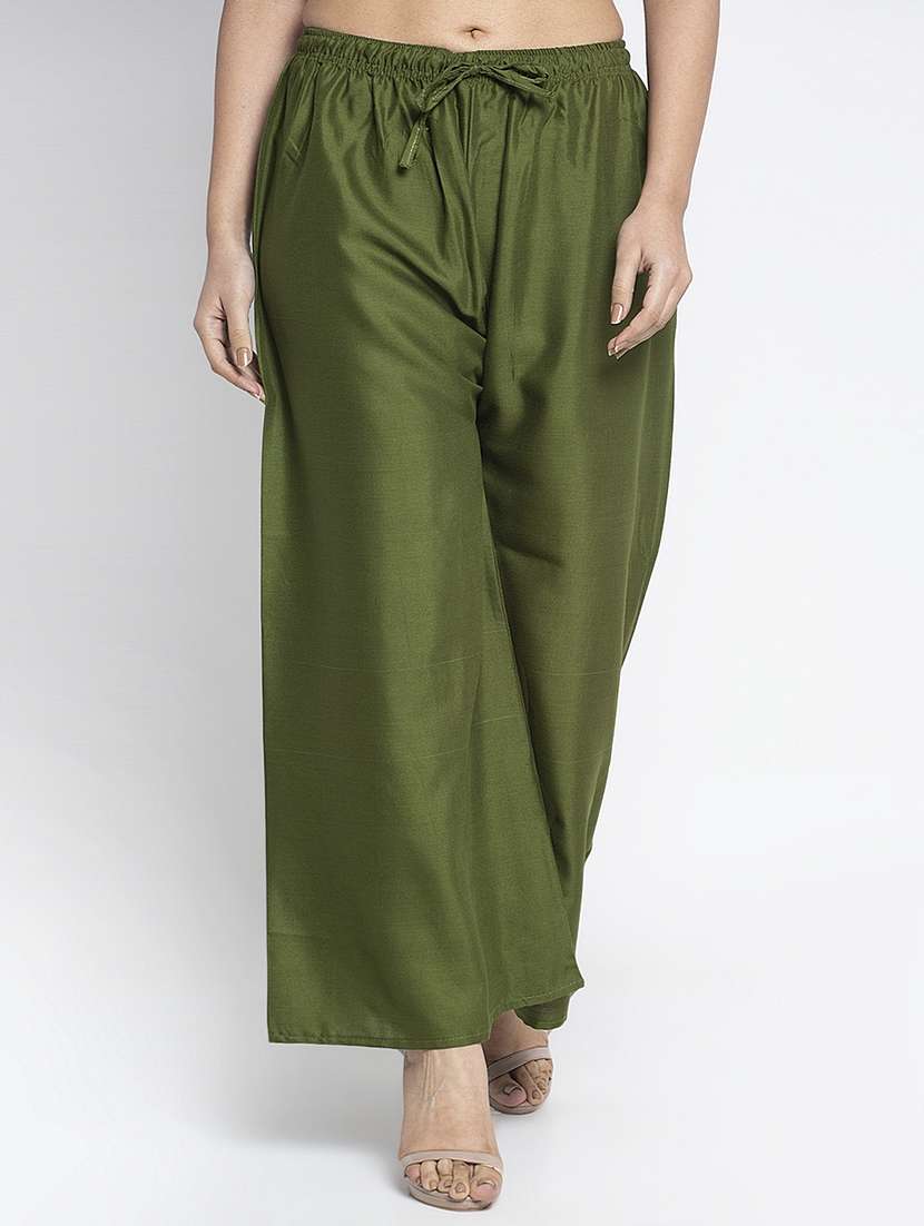 pack of 2 solid flared palazzo - 20134992 -  Standard Image - 1