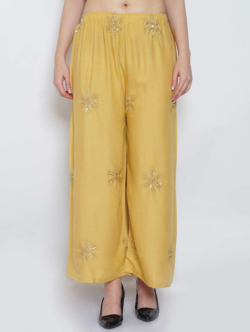 pack of 2 solid flared palazzo - 20135002 -  Standard Image - 1