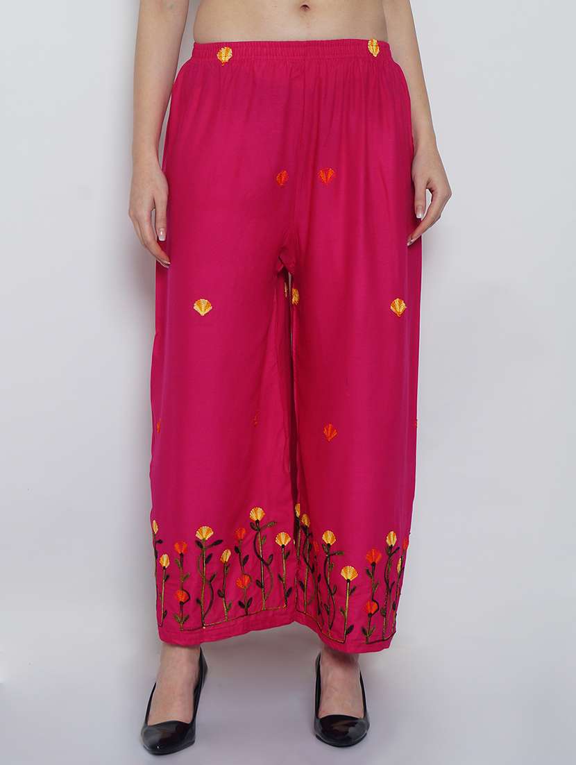 pack of 2 solid flared palazzo - 20135014 -  Standard Image - 1