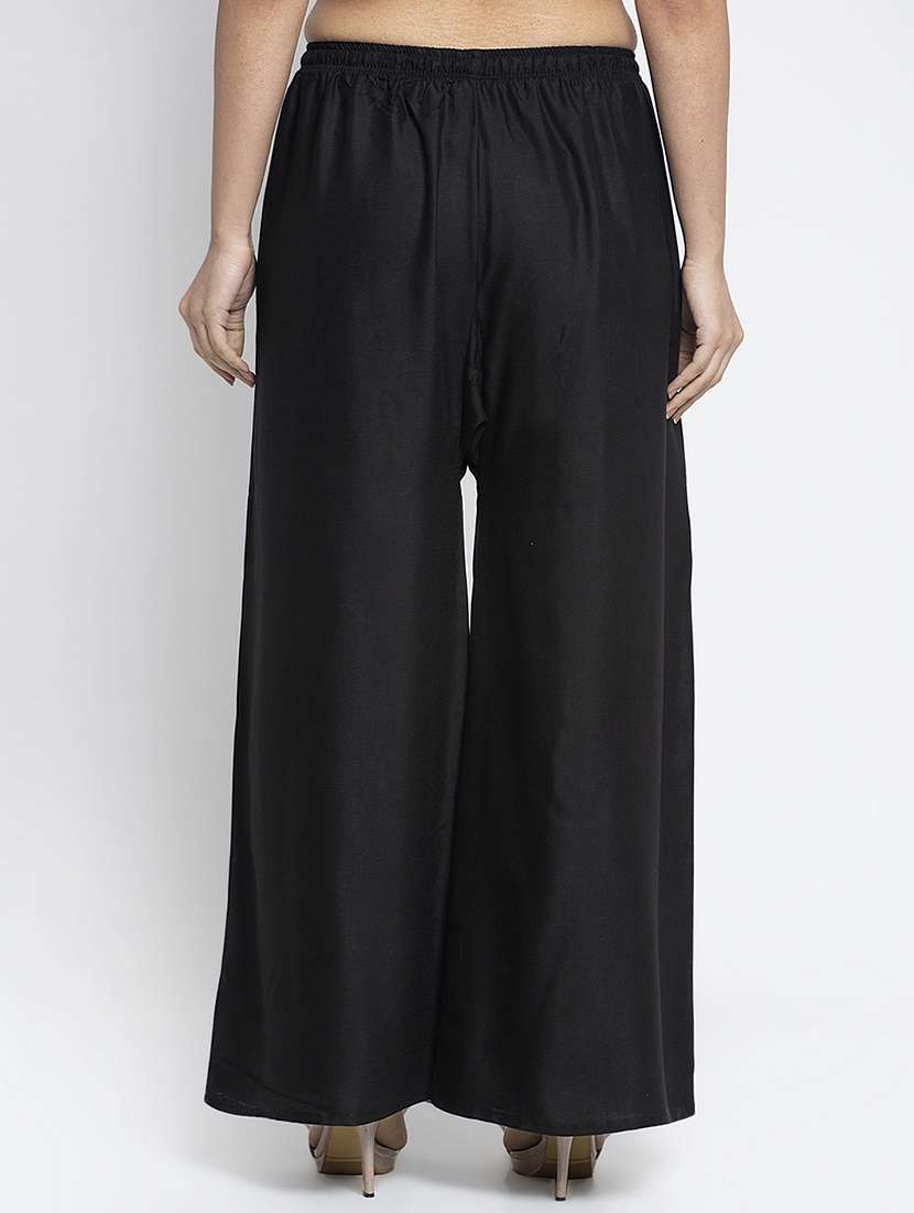 pack of 2 solid flared palazzo - 20135029 -  Standard Image - 4