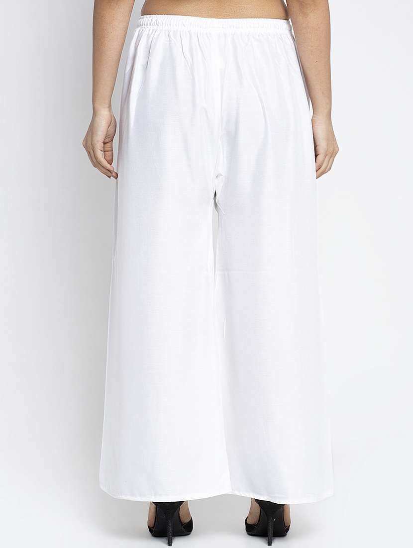 pack of 2 solid flared palazzo - 20135049 -  Standard Image - 4