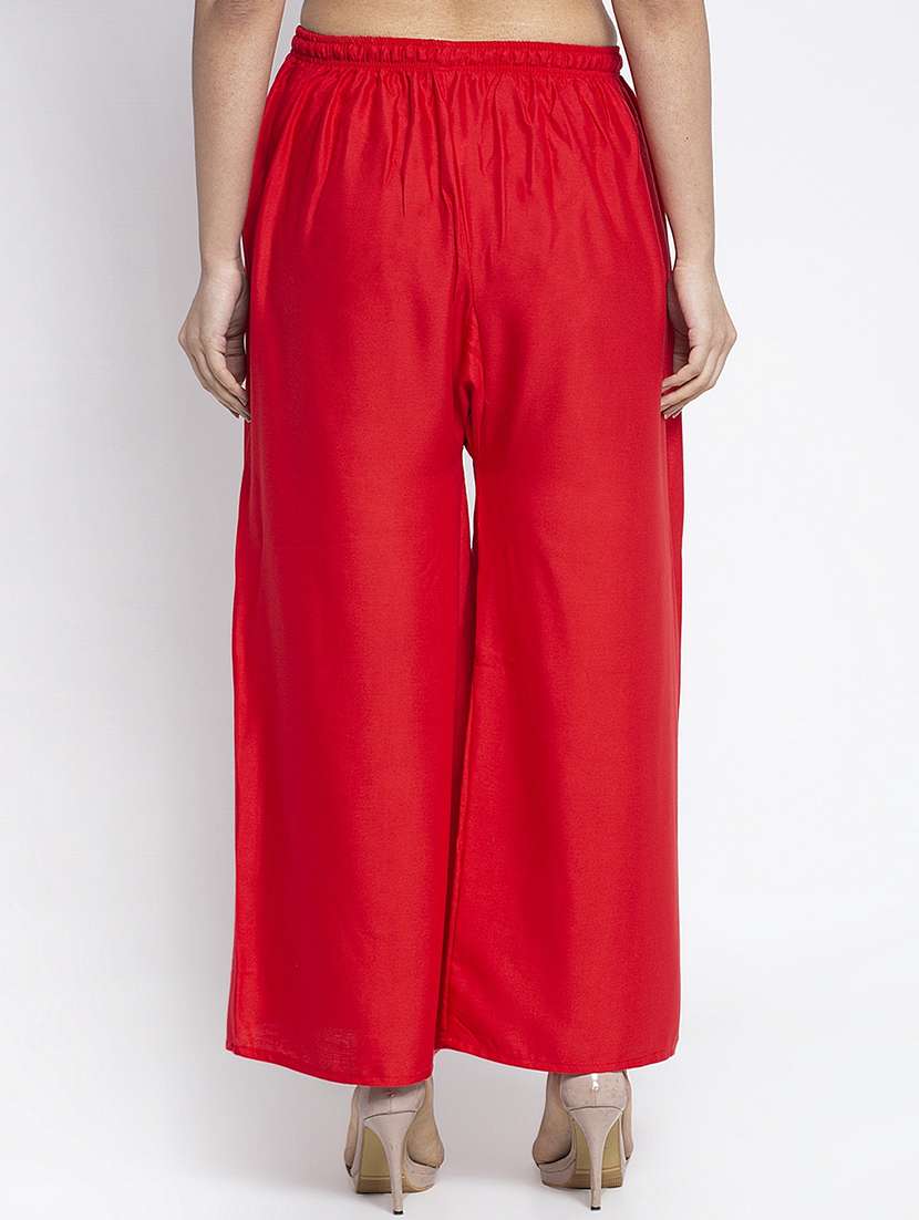 pack of 2 solid flared palazzo - 20135054 -  Standard Image - 4