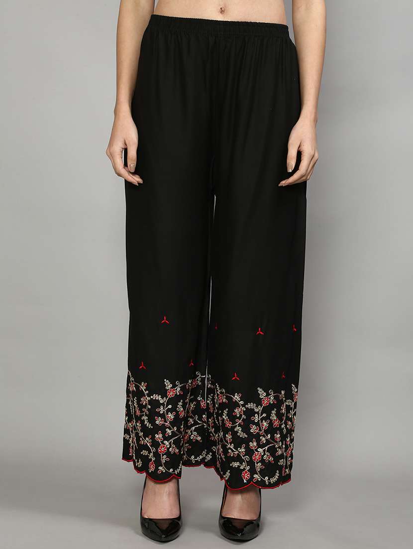 pack of 2 solid flared palazzo - 20135069 -  Standard Image - 1