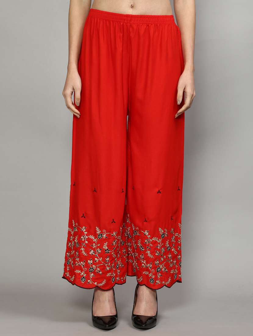pack of 2 solid flared palazzo - 20135073 -  Standard Image - 1