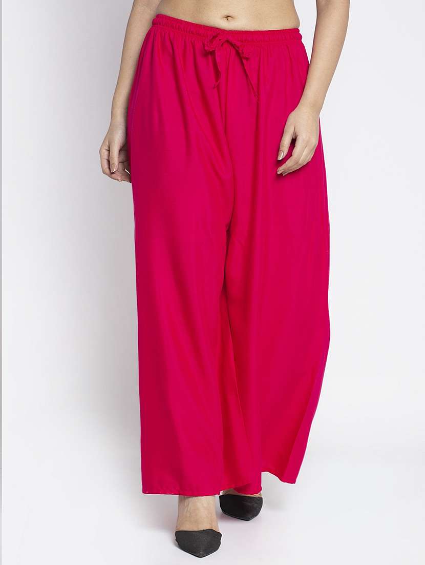 pack of 2 solid flared palazzo - 20135089 -  Standard Image - 1