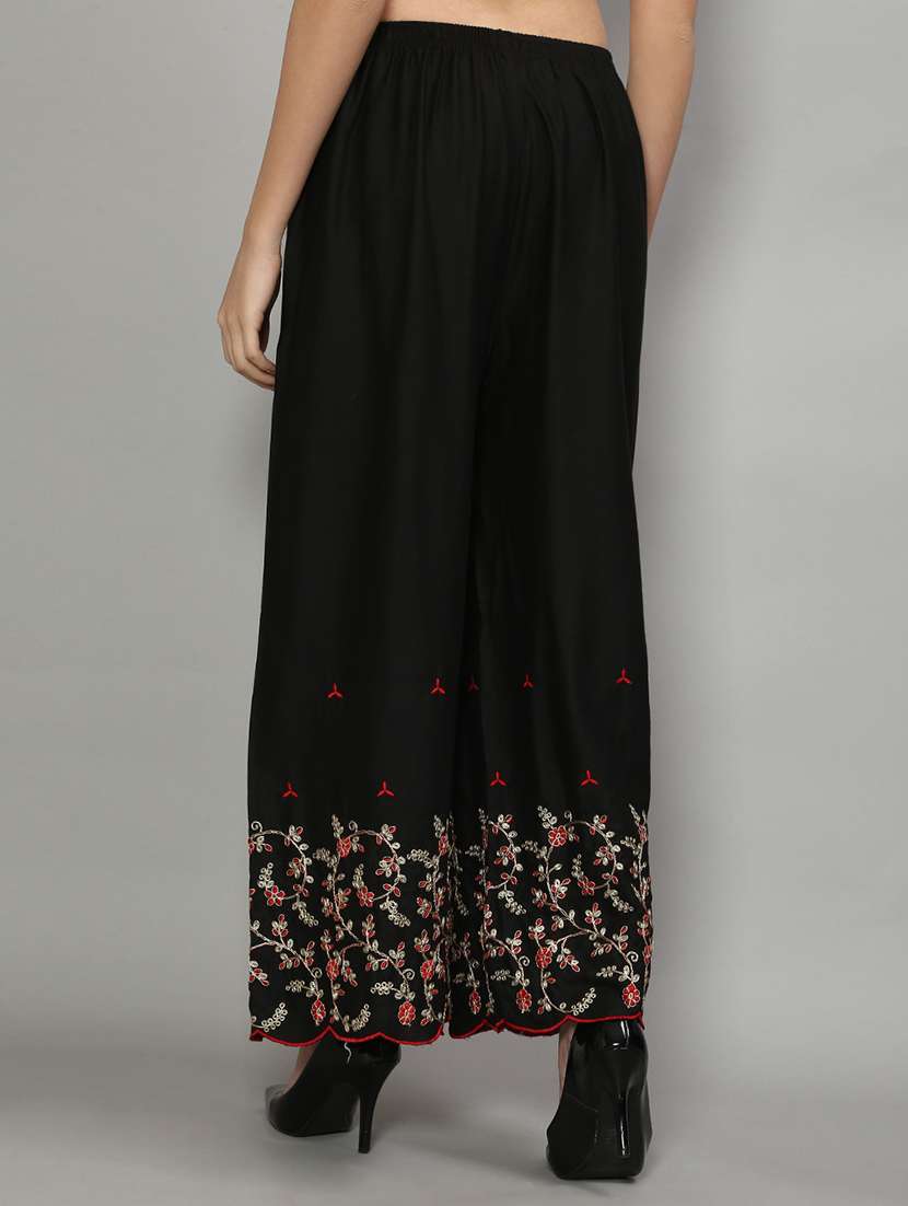 pack of 2 solid flared palazzo - 20135089 -  Standard Image - 4