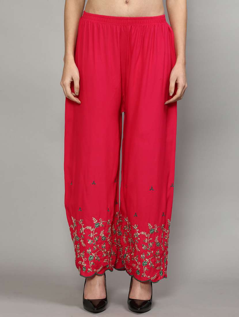 pack of 2 solid flared palazzo - 20135115 -  Standard Image - 1