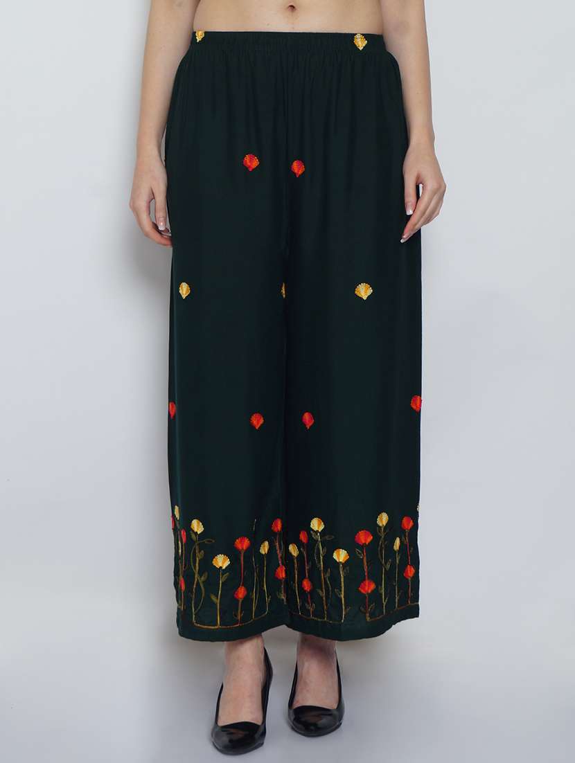 pack of 2 solid flared palazzo - 20135120 -  Standard Image - 1