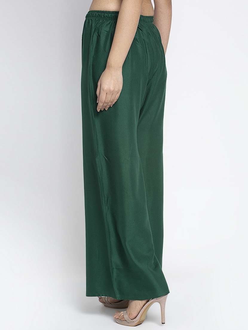 pack of 2 solid flared palazzo - 20135120 -  Standard Image - 4