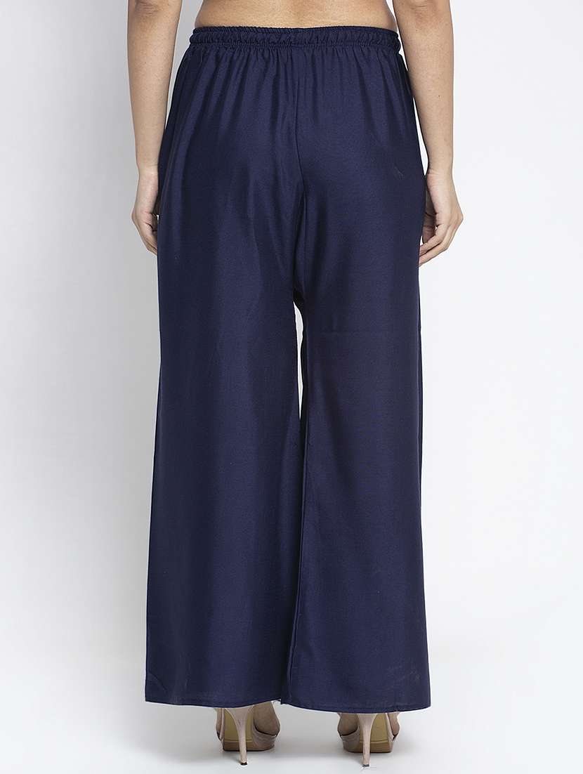 pack of 2 solid flared palazzo - 20135175 -  Standard Image - 4