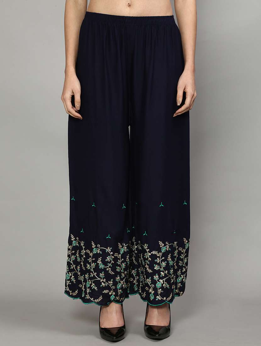 pack of 2 solid flared palazzo - 20135223 -  Standard Image - 1