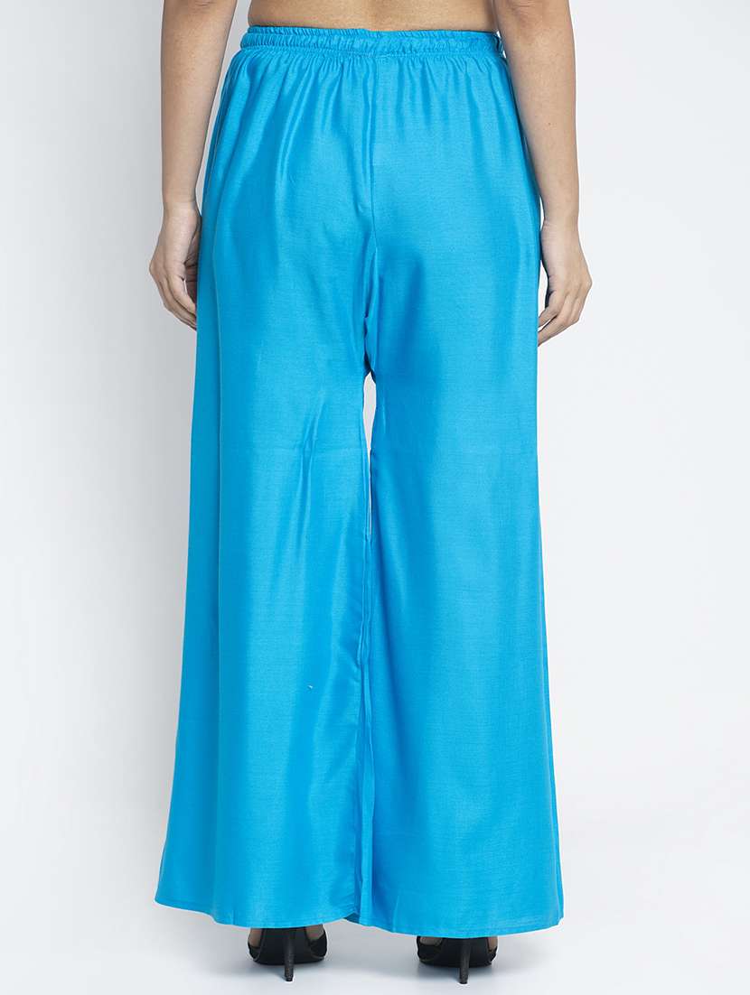 pack of 2 solid flared palazzo - 20135223 -  Standard Image - 4