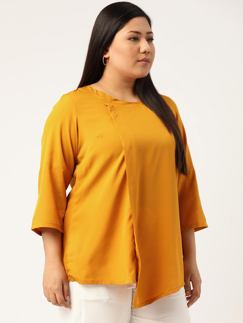 women's asymmetric round neck top - 20135372 - Standard Image - 1