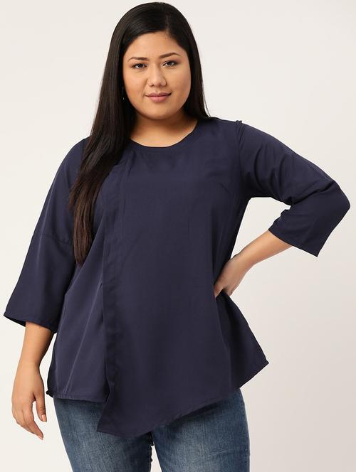 women's wrap round neck top - 20135373 - Standard Image - 0