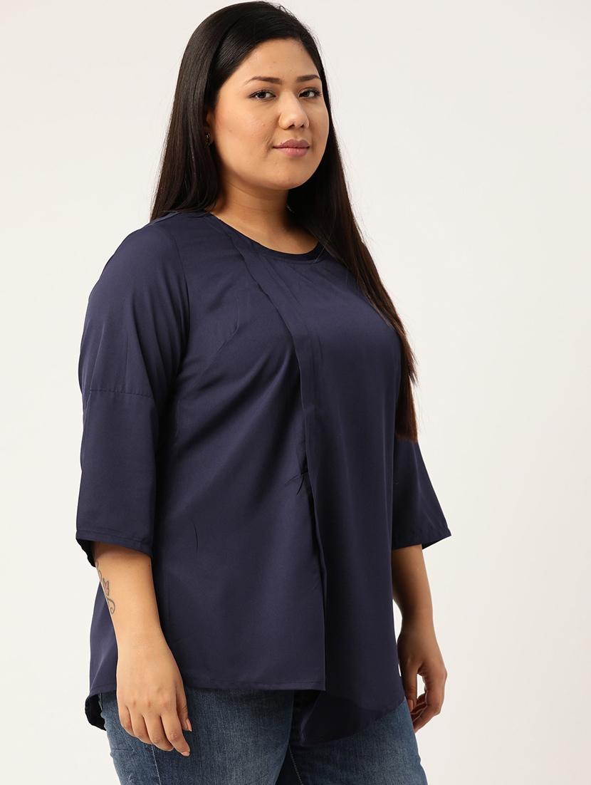 women's wrap round neck top - 20135373 - Standard Image - 1