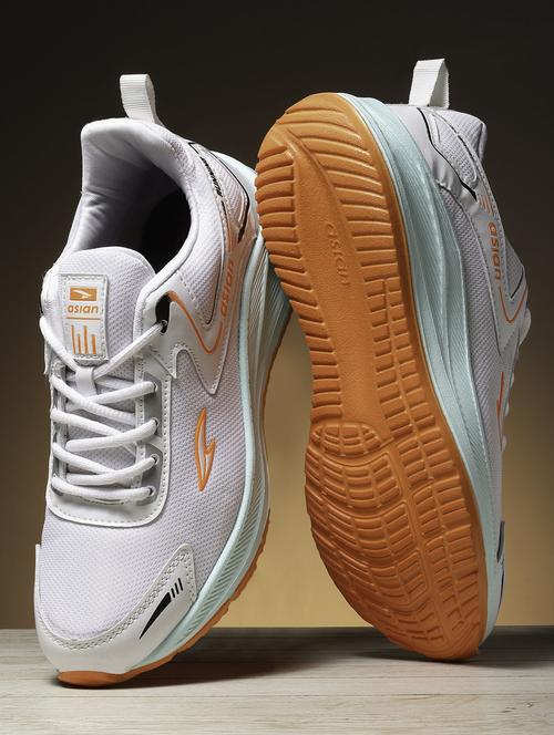 white lace up sport shoes - 20135456 - Standard Image - 0