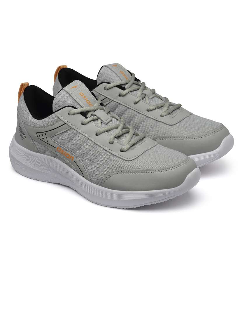 grey lace up sport shoes - 20135464 - Standard Image - 1
