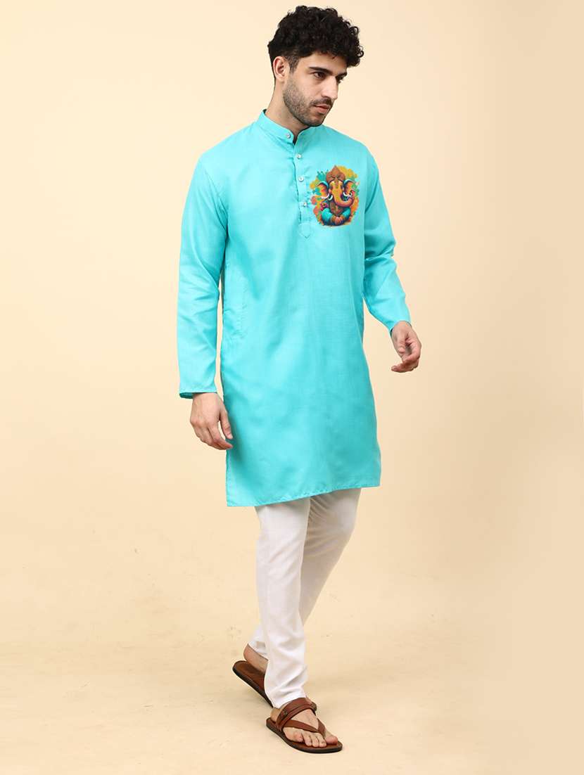 rama cotton blend kurta pyjama ethnic wear set - 20135495 -  Standard Image - 1