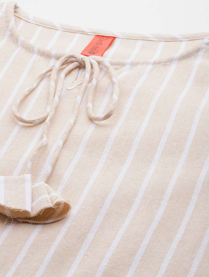 women's straight tie-up neck top - 20135565 -  Standard Image - 4