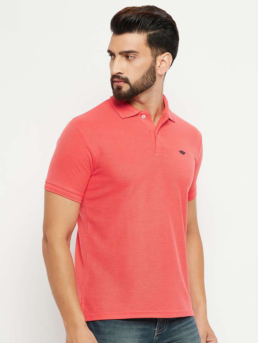 men solid polo t-shirt