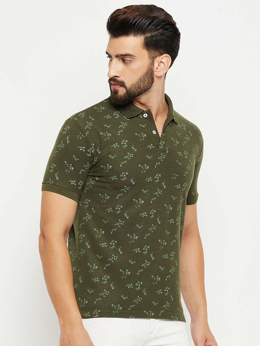 men printed polo t-shirt