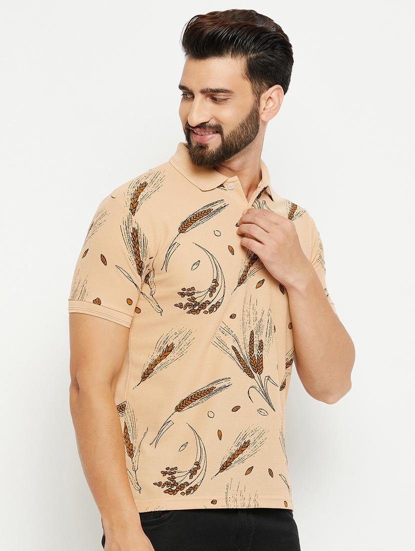 men printed polo t-shirt
