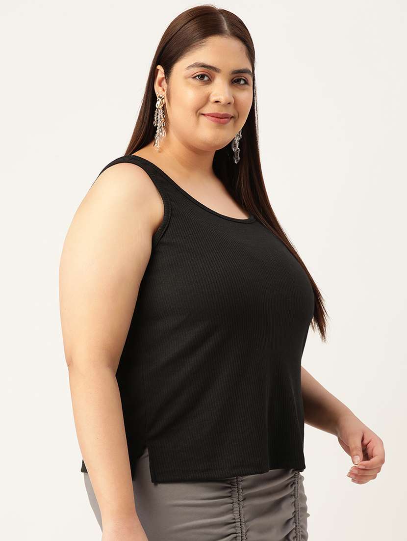 women's straight round neck top - 20136663 -  Standard Image - 1