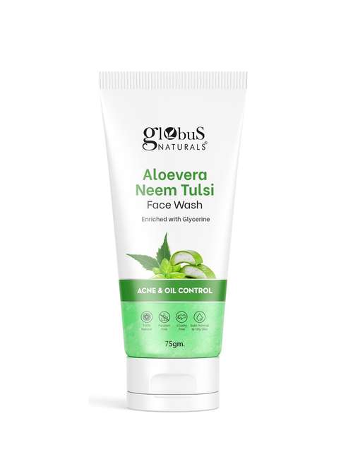 Globus Naturals Aloe Vera Neem Tulsi Enriched With Glycerin Face Wash 75gm