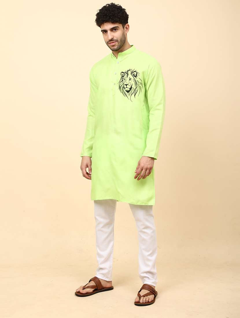 perrot cotton blend kurta pyjama ethnic wear set - 20136713 -  Standard Image - 1